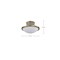Nuvo Lafayette 1-Light Flush Mount 14 in. Gray/Natural Brass White Opal Glass 60/7915 - alternate 4